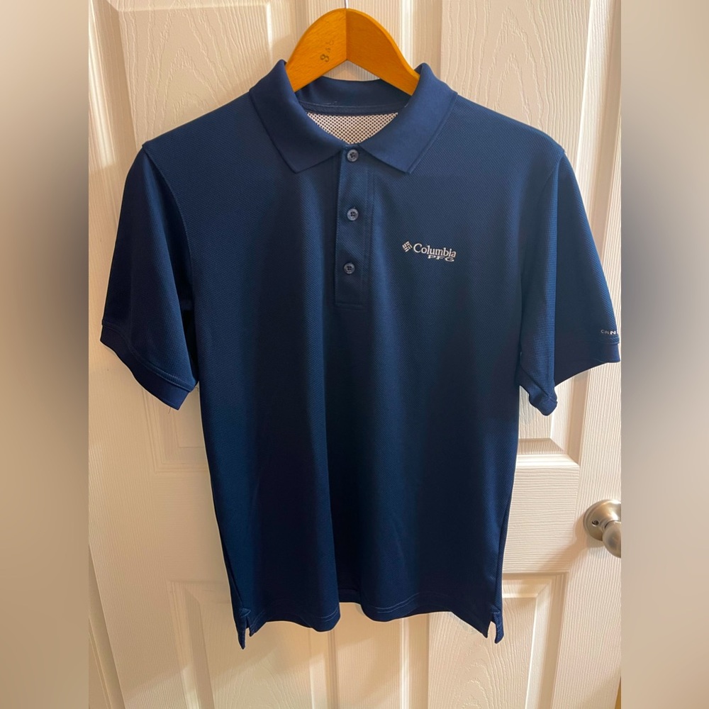 Columbia PFG Men's Size M Blue Polo Fishing/Golf
Shirt Omni Wicking